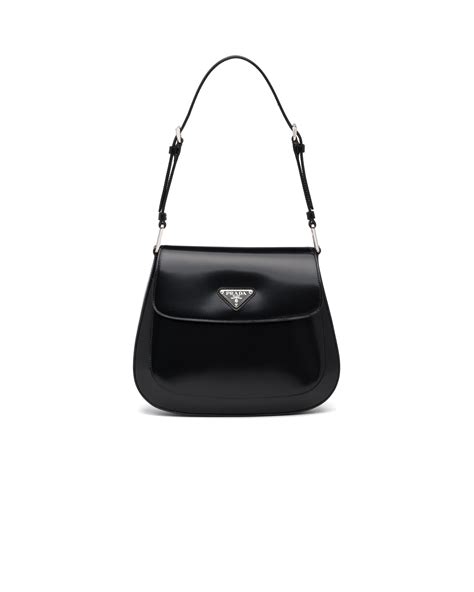 prada borsetta a spalla|Borsa a spalla in pelle Nero .